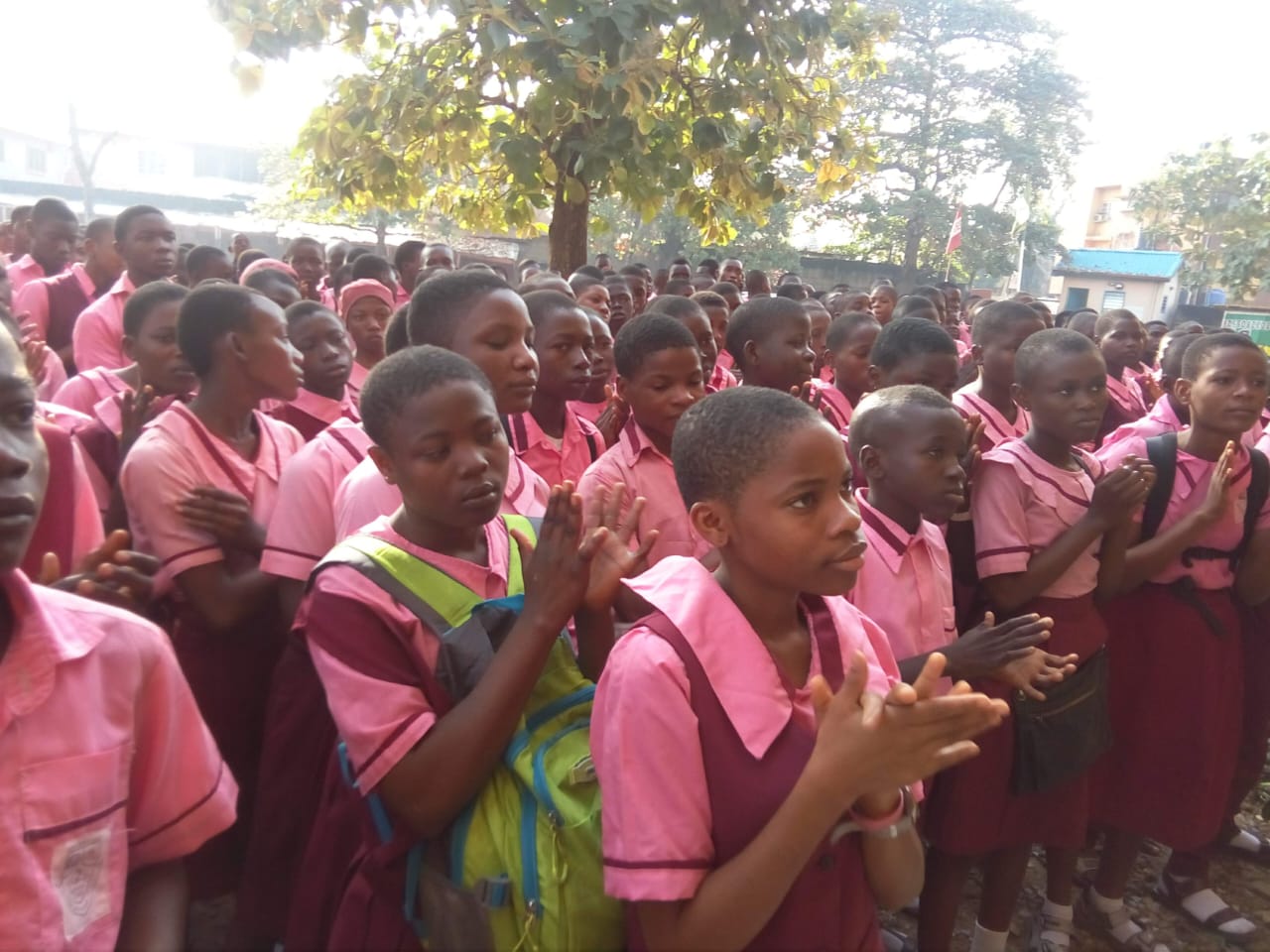 Students engaged in a Heartrose Care Club session
